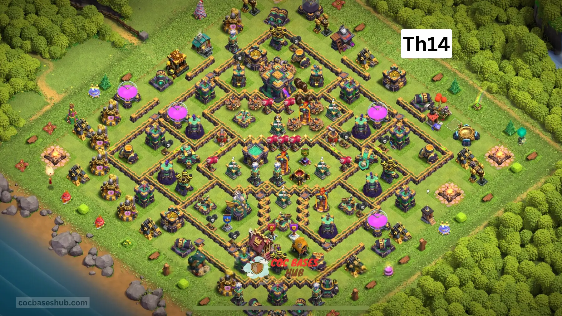 Unbeatable TH14 War Base with Link 2025