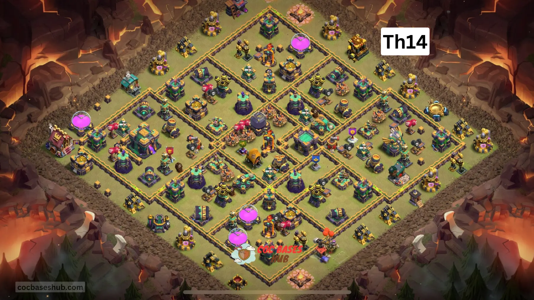 Unstoppable TH14 War Base with Link | Anti-Everything CWL Defense Layout 2025